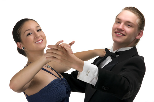 Photo of young modern couple dancing
